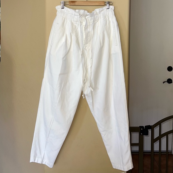 Free People Margate High Rise Paper Bag Waist Crop Trousers M - Picture 5 of 15